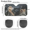 thumbnail image 4 of Yuyamidu Funny Cat Car Sunshade for Windshield Sun Shade Large Automotive Sun Protection Visors Foldable Car Windshield Cover Car Interior Accessories, 4 of 7