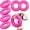 Rose Pink, variant on 6 Pcs Inflatable Pool Floats 28 Inches Swim Tube Bulk for Adults Swimming Ring Pool Floaties for Beach Party Decorations Women and Men River Lake Summer Vacation Holiday (Rose Pink)