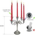 thumbnail image 2 of Candelabro de metal, candelabros puros de 5 brazos para velas de pilar (candelabros de 10,4 pulgadas de alto, para velas cónicas de 1/2-1 pulgada de diámetro cada uno), decoración de candelabros, 2 of 6