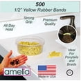 thumbnail image 3 of Amelia Beauty | 1/2in, Yellow, Elastic Rubber Band Pony Tail Holders | Made in USA, Ideal for Ponytails, Braids, Twists, Dreadlocks, Styling Accessories for Women, Men and Girls | 500 Pack, 3 of 6