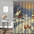 thumbnail image 2 of Fenyluxe Snowy Landscape Pretty Shower Curtain 100% Polyester Washable Chic Modern Bathroom Decor with Hooks 60x72, 2 of 7