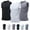 Black+white+gray, variant on V-Boost, V2.0 Compression Shaping Shirt Tank Men, Men Sport Running Moisture Wicking Dry Fit Breathable Sleeveless Vest Gym Shirt