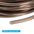 thumbnail image 3 of Uxcell Bonsai Training Wire, Floral Wire Stems Anodized Aluminum Tree Wire for Gardening Branch Fixing Brown 4mm x 23ft, 3 of 6