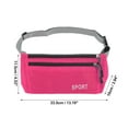thumbnail image 4 of Unique Bargains 1 Pc Breathable Running Belt Diamond Fanny Pack for Sports to Carry Phone Keys Rose Red, 4 of 6