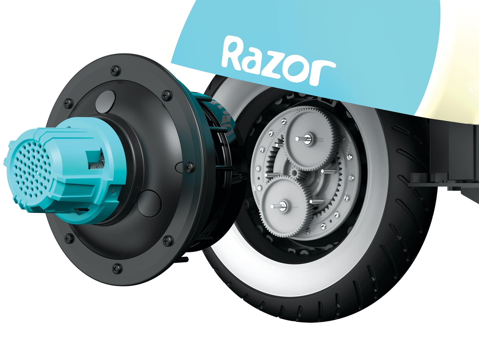 Razor Pocket Mod Petite - Blue, 12V Miniature Euro-Style Electric Scooter for Kids Ages 7+