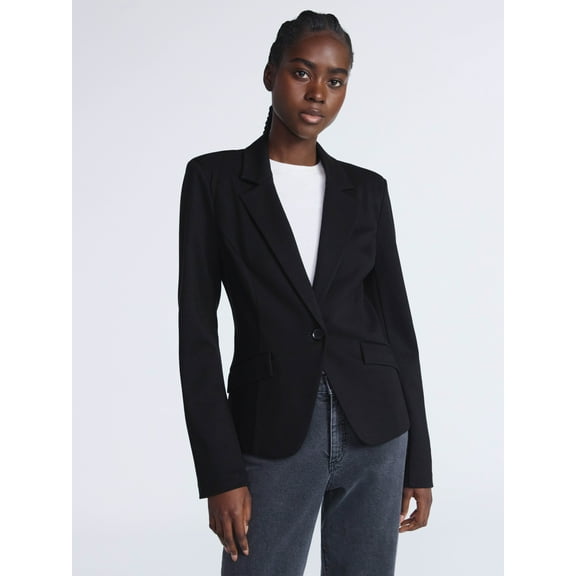 Scoop Women's Ponte Twill Sculpted Fit Blazer, Sizes XS-XXL