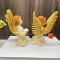 thumbnail image 4 of Christmas Table Centerpiece Resin Praying Cherub Ornament European Style Handmade Holiday Decor 10 in, 4 of 7