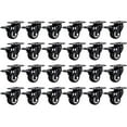 thumbnail image 1 of Online Best Service Lot de 24 Roues Pivotantes 2 Pouces Base en Caoutchouc avec Plaque Supérieure et Roulement Robuste avec Frein Total Lock (24 Pack avec Frein), 1 of 4