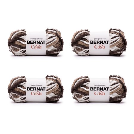 Bernat® Casa™ #6 Super Bulky Polyester-Acrylic Yarn, Tawny Brown 7.9oz/225g, 170 Yards (4 Pack)