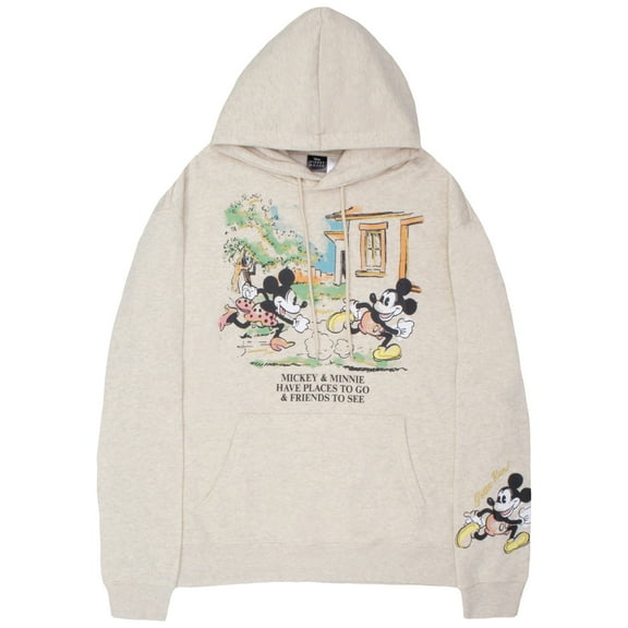 Disney Mickey Mouse Women’s Pullover Hoodie, Long Sleeve Graphic Hooded Sweatshirt, Sizes XS-XL