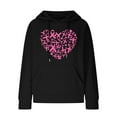 thumbnail image 3 of Abomasnow Womens Waffle Knit Sweatshirt Breast Cancer Awareness Hoodies, Drawstring Graphic Print Hoodies Casual Loose Fit Fall Winter Pullover Hoodie Sweatshirts, 3 of 3