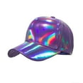 thumbnail image 1 of Female Summer Casual Multicolour Baseball Cap Pu Leather Adjustable Hat Visors Caps, 1 of 3