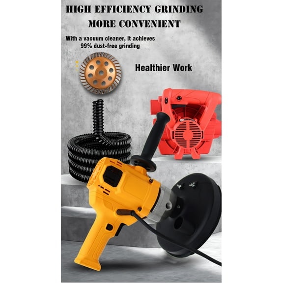 Coarse Grinding Machine Concrete Cement Floor Wall Rough Dust Suction Commercial Home 220V