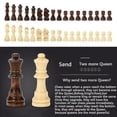 thumbnail image 4 of Juego de ajedrez, tablero magnético plegable de madera con 34 piezas, 4 of 5