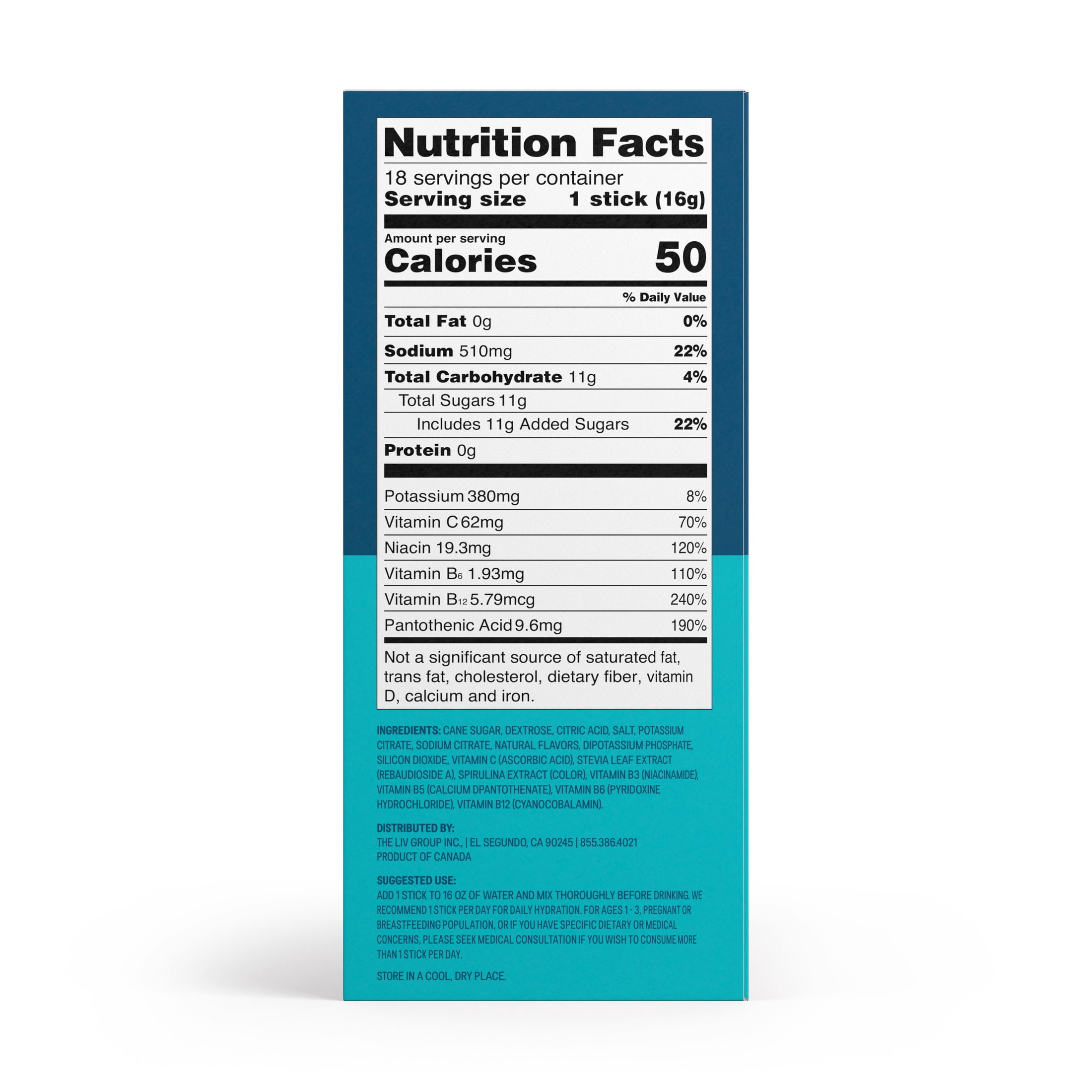 Liquid I.V.® Blue Cotton Candy Hydration Multiplier® Powdered Electrolyte Drink Mix, 18 Count Packets