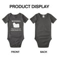 thumbnail image 3 of Warning: Protected by A Hungarian Puli Dog Funny Baby Rompers Infant Clothes (Black,3-6 Months), 3 of 5