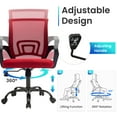 thumbnail image 6 of JONPONY Ergonomic Office Chair，Swivel Desk Chair with Lumbar Support, Adjustable Height with Armrests for Adults,Red, 6 of 13