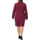 thumbnail image 3 of Conjunto de traje de blazer y falda lápiz de dos piezas de talla grande Agnes Orinda, con solapa muesca y botones, color burdeos 2X, 3 of 6