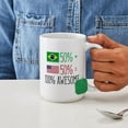 thumbnail image 4 of CafePress - Half Brazilian Half Ameri - 15 oz Ceramic Large White Nolvety Mug, 4 of 6