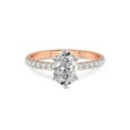 thumbnail image 3 of 3 Carat IGI Certified Oval Shape Lab Grown Diamond Engagement Ring | 14K Rose Gold | Olivia Secret Halo Lab Diamond Ring | FG-VS1-VS2 Quality Friendly Diamonds, 3 of 5