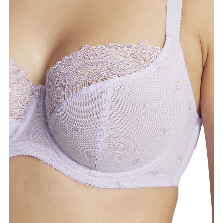 Cleo by Panache Blossom Balconnet Underwire Bra (10581),36F,Lilac