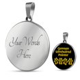 thumbnail image 2 of German Wirehaired Pointer Mama Circle Necklace Stainless Steel or 18k Gold 18-22" Dog Owner Lover, 2 of 7