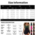 thumbnail image 3 of Women's One Piece Bikini Swimsuit Deep V Cross Side Tie Bow Back Sexy with Removable Bra Pads No Underwire for Beach Vacation,Multicolor,M, 3 of 5