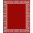 Red, Pattern 3, variant on ODIKA 4'x6' Machine Washable Non-Slip Area Rug, Whimsical Frosted Medallion Motif with Gilded Highlights High Traffic Rug, Red, 616846