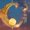 Moon, variant on Sun Solar Wind Chimes for Outside Lights Prefert Gifts for Mom Wife Crackle Glass LED Warm Light Outdoor Decor Windchimes for Garden Yard Patio Christmas Birthday Day