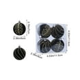 thumbnail image 2 of PPgejGEK Mini Flocked Christmas Tree Ornament Ball Set Black Velvet 2.36in 4-Pack, 2 of 6