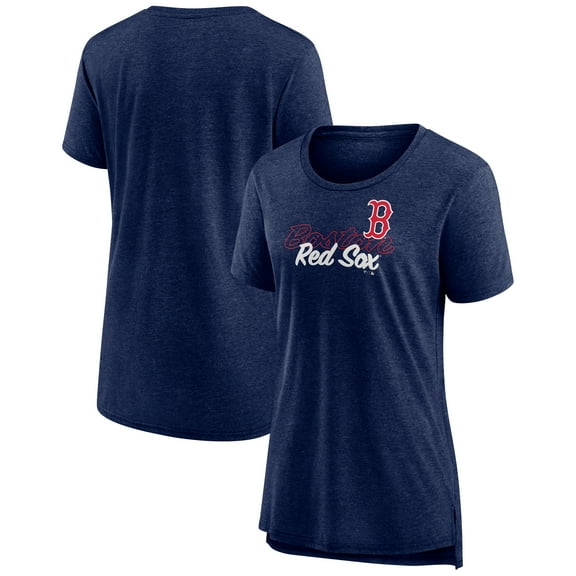 Women's Navy Boston Red Sox Practice Time Tri-Blend T-Shirt