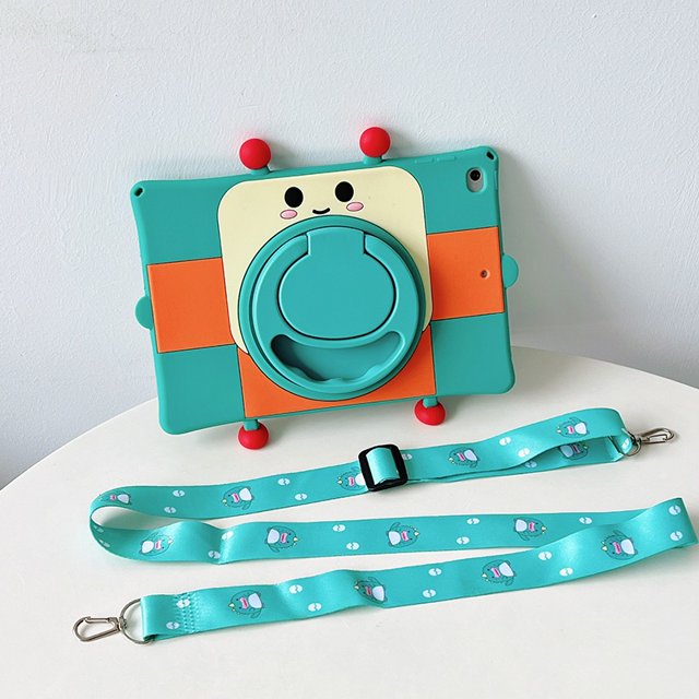 TV Robot Kuromi Funda A Prueba De Golpes Con Soporte Giratorio Protectora Para ipad mini air pro 1 2 3 4 5 6 7 8 9 10 9.7 10.2 10.5 10.9 11 2017 2018 2019 2020 2021 2022