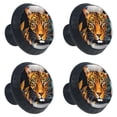 thumbnail image 2 of 4 Pcs Leopard Knobs for Kitchen Cabinet Cupboard Dresser Bookcase Drawer Pulls Handles Round Home Decor, 2 of 8