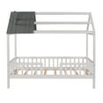 thumbnail image 6 of Aukfa Twin House Bed with Fence and Roof, Wood Montessori Bed for Kids, Teens - White/Gray, 6 of 8