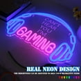thumbnail image 6 of UPONRAY Gaming Headset Neon Signs, 15.78"*11.8" Dimmable & USB-Powered LED Neon Light, Stylish Wall Decor for Bedroom, Game Room, Man Cave, Internet Cafe, Arcade, 6 of 7