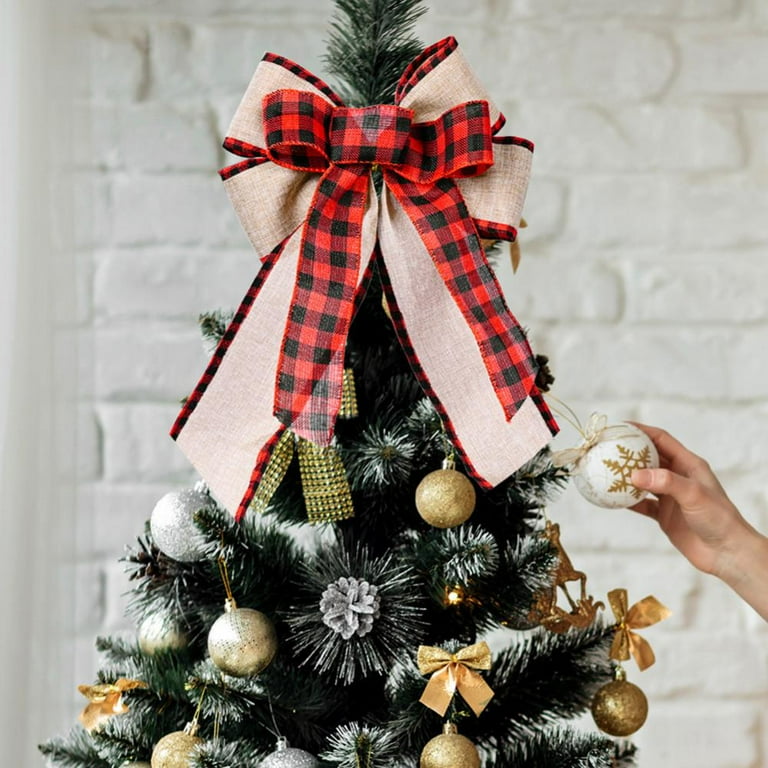 Christmas Buffalo Check Burlap Garland. Buffalo Plaid Garland