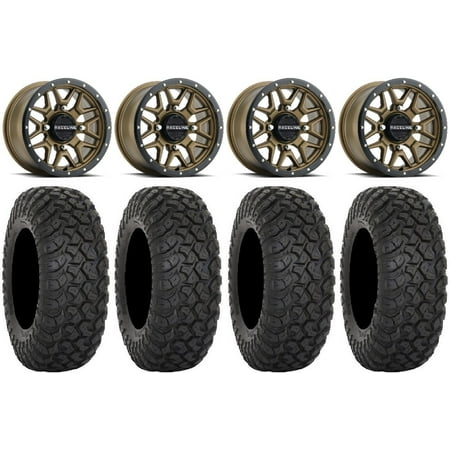 Raceline Krank 15 Wheels Bronze 35 RT320 Tires Can-Am Commander Maverick Renegade Outlander Defender