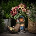 thumbnail image 2 of TERESA'S COLLECTIONS 6" Boot Fairy House Garden Statue with Solar Light, Resin Outdoor Decor, 2 of 6