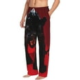 thumbnail image 2 of Balery Black Panther Red Background print Men's Pajama Pants,Ultra Lightweight Pjs,Lounge Pant-Medium, 2 of 9