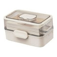 thumbnail image 4 of TISHITA Medicine Box Multi Layer Dustproof Art Crafts Case for Office Study Bathroom white, 4 of 8