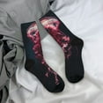 thumbnail image 5 of Vsdgher Mesmerizing Pink Jellyfish Crew Socks for Men & Women, Breathable Casual Athletic Ankle Socks, 5 of 6