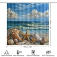 thumbnail image 2 of Beach Seashell Starfish 4 Piece Shower Curtain Sets, Non-Slip Rugs, Toilet Lid Cover And Bath Mat, for Bathroom Decor Set, 72" X 72", 2 of 7