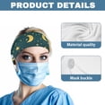 thumbnail image 5 of COEQINE Galaxy Moon Nurse Button Headband Elastic Sports Headbands Thick Non-Slip Hair Bands for Women Sport Headbands for Men Basketball Medical Headbands with Buttons for Hospital Use, 5 of 7