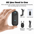 thumbnail image 4 of NUISK Mini Action Camera 4K, Wearable Magnetic Body Cam with 128GB SD Card, Hands-Free WiFi Camcorder for Vlogging and Outdoor Sports (Black), 4 of 9