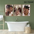 thumbnail image 4 of Hieng Black Girl Wall Art Framed Trendy Black Woman Decor Posters Abstract African American Canvas Prints Modern Black Women Painting Female Pictures for Bedroom Unframed, 4 of 6