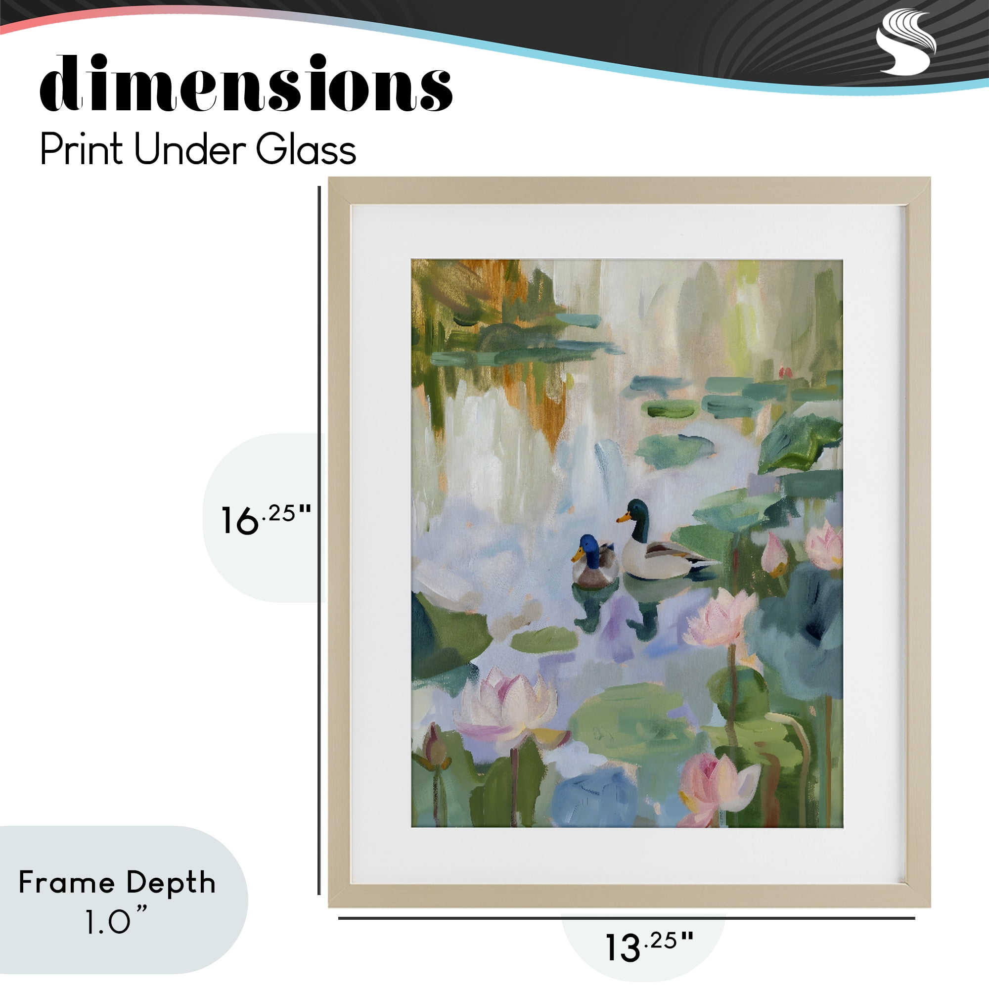 Stupell Industries Duck Pond During Tranquil Morning Birch Framed Print Under Glass, design by The Prints Vibe