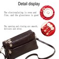 thumbnail image 5 of Bolso bandolera para mujer con cremallera multicapa Café, 5 of 5