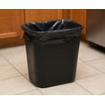 thumbnail image 5 of 7 Gallon / 28 Quart Black Rectangular Plastic Wastebasket - 15" Tall Durable Open Top Trash Can for Office, Home, Kitchen & Bathroom, 5 of 5
