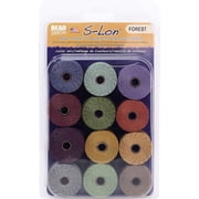 The Beadsmith S-Lon Bead Cord – .5 mm Nylon Cord, 12-Pack, Forest Mix, TEX210, 77 Yards