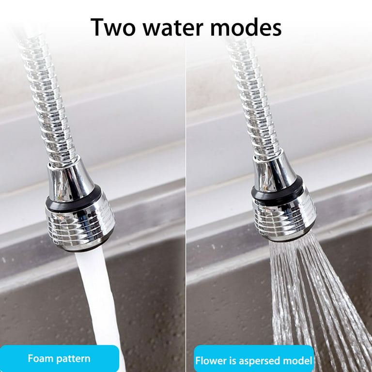 Bylesary Faucet Water Filters 360°Rotating Filter Extension Nozzle,  Universal Pressurized Splash-Proof, Sink Faucet Extender With Water Filter,  for Home Kitchen, Bathroom 